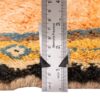 Handwoven Persian Minimalist Gabbeh Rug - Geometric Bordered Orange Wool