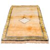 Handwoven Persian Minimalist Gabbeh Rug - Geometric Bordered Orange Wool