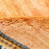 Handwoven Persian Minimalist Gabbeh Rug - Geometric Bordered Orange Wool