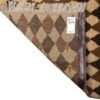Handwoven Persian Kheshti Gabbeh Rug - Geometric Brown Wool