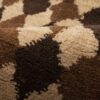 Handwoven Persian Kheshti Gabbeh Rug - Geometric Brown Wool