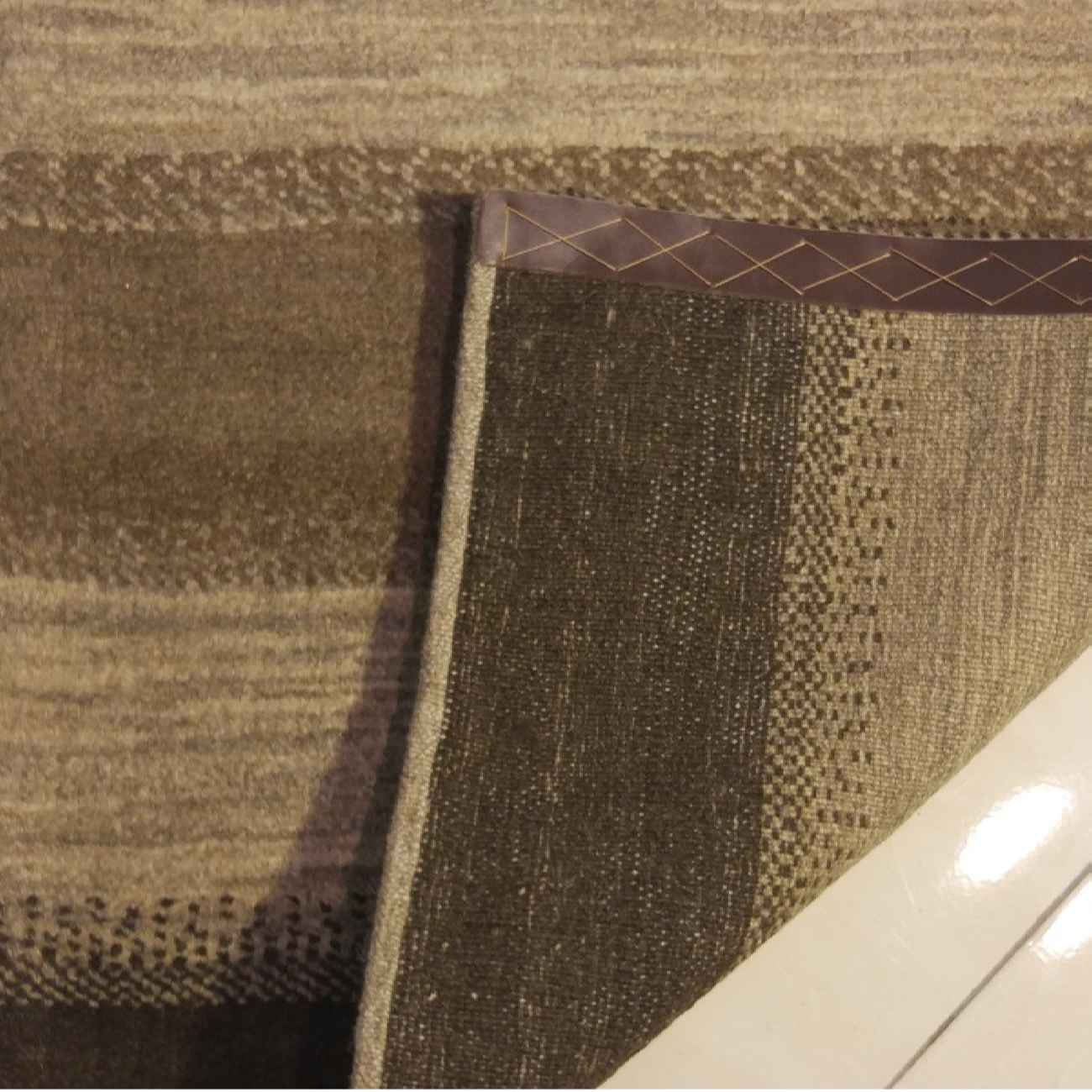 Handwoven Persian Striped Gabbeh Rug in Brown – Wool