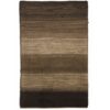 Handwoven Persian Striped Gabbeh Rug in Brown - Wool