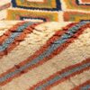 Handwoven Persian Striped Geometric Gabbeh Rug in Cream - Wool