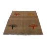 Handwoven Persian Tree of Life Gabbeh Rug in Brown - Wool Blend
