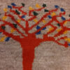 Handwoven Persian Tree of Life Gabbeh Rug in Brown - Wool Blend