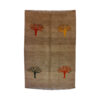 Handwoven Persian Tree of Life Gabbeh Rug in Brown - Wool Blend