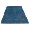 Authentic Handwoven Persian Minimalist Gabbeh Rug - Solid Navy Blue Wool