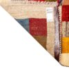 Authentic Handwoven Persian Geometric Gabbeh Rug - Checkered Cream Wool