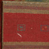 Authentic Handwoven Persian Striped Gabbeh Rug in Red - Wool