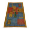 Handwoven Persian Kheshti Gabbeh Rug - Geometric Yellow Wool
