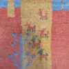 Handwoven Persian Kheshti Gabbeh Rug - Geometric Yellow Wool