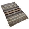 Handwoven Persian Striped Gabbeh Rug in Brown - Wool