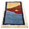 Handwoven Persian Pictorial Gabbeh Rug - Sunburst Design - Navy Blue Wool