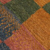 Handwoven Persian Geometric Gabbeh Rug - Checkered Animal Motifs - Orange Wool