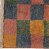 Handwoven Persian Geometric Gabbeh Rug - Checkered Animal Motifs - Orange Wool