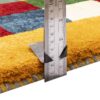 Handwoven Persian Geometric Gabbeh Rug - Checkered Yellow Wool