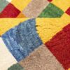 Handwoven Persian Geometric Gabbeh Rug - Checkered Yellow Wool