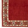 Handwoven Persian Minimalist Gabbeh Rug - Floral Bordered Red Wool