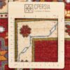 Handwoven Persian Minimalist Gabbeh Rug - Floral Bordered Red Wool