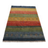 Handwoven Persian Striped Gabbeh Rug in Brown - Premium Wool