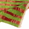 Handwoven Persian Striped Gabbeh Rug in Green - Wool