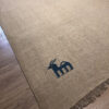 Handwoven Persian Minimalist Gabbeh Rug - Solid Cream Wool