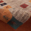 Handwoven Persian Kheshti Gabbeh Rug - Geometric Maroon - Wool Blend