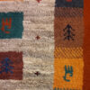 Handwoven Persian Kheshti Gabbeh Rug - Geometric Maroon - Wool Blend
