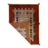 Handwoven Persian Kheshti Gabbeh Rug - Geometric Maroon - Wool Blend