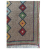 Handwoven Persian Kheshti Gabbeh Rug - Geometric Brown Wool