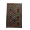Handwoven Persian Kheshti Gabbeh Rug - Geometric Brown Wool