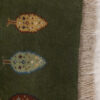 Handwoven Persian Tree of Life Gabbeh Rug in Green - Wool Blend