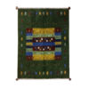 Handwoven Persian Tree of Life Gabbeh Rug in Green - Wool Blend