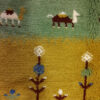 Handwoven Persian Tree of Life Gabbeh Rug in Green - Wool Blend