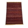 Maroon Striped Kilim Rug from Ghoochan - Handwoven Persian Wool