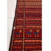 Maroon Striped Kilim Rug from Ghoochan - Handwoven Persian Wool
