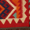 Red Isfahan Qashqai Geometric Kilim Rug - Handwoven Persian Wool