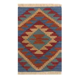 Firuzabad Qashqai Geometric Kilim Rug – Handwoven Persian Wool Craft