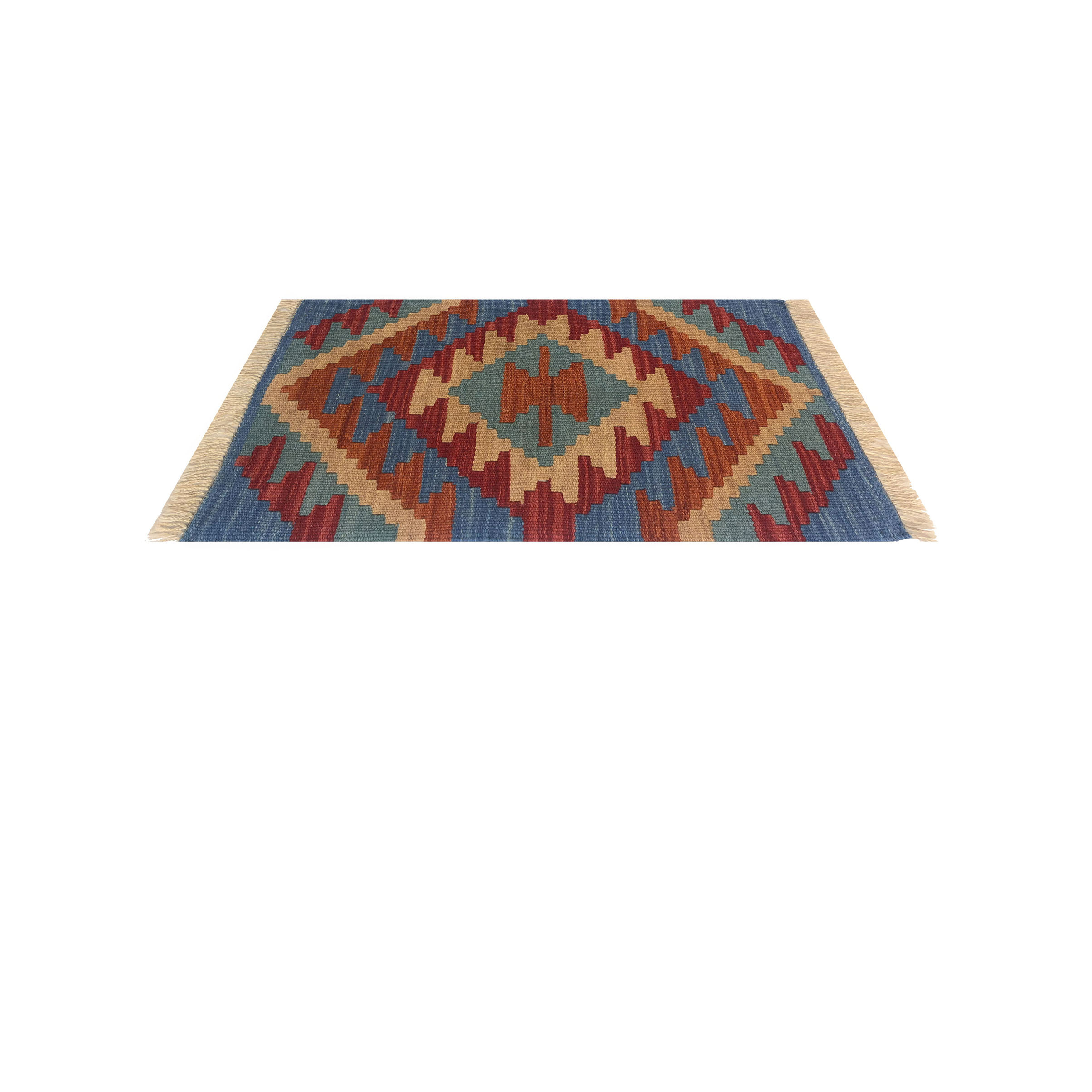 Firuzabad Qashqai Geometric Kilim Rug – Handwoven Persian Wool Craft