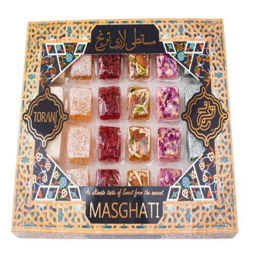 Persian Lari Masghati Halva – Mixed-Flavor Traditional Sweet with Soft Jelly-Like Texture, Gift Box – 400g (5x)