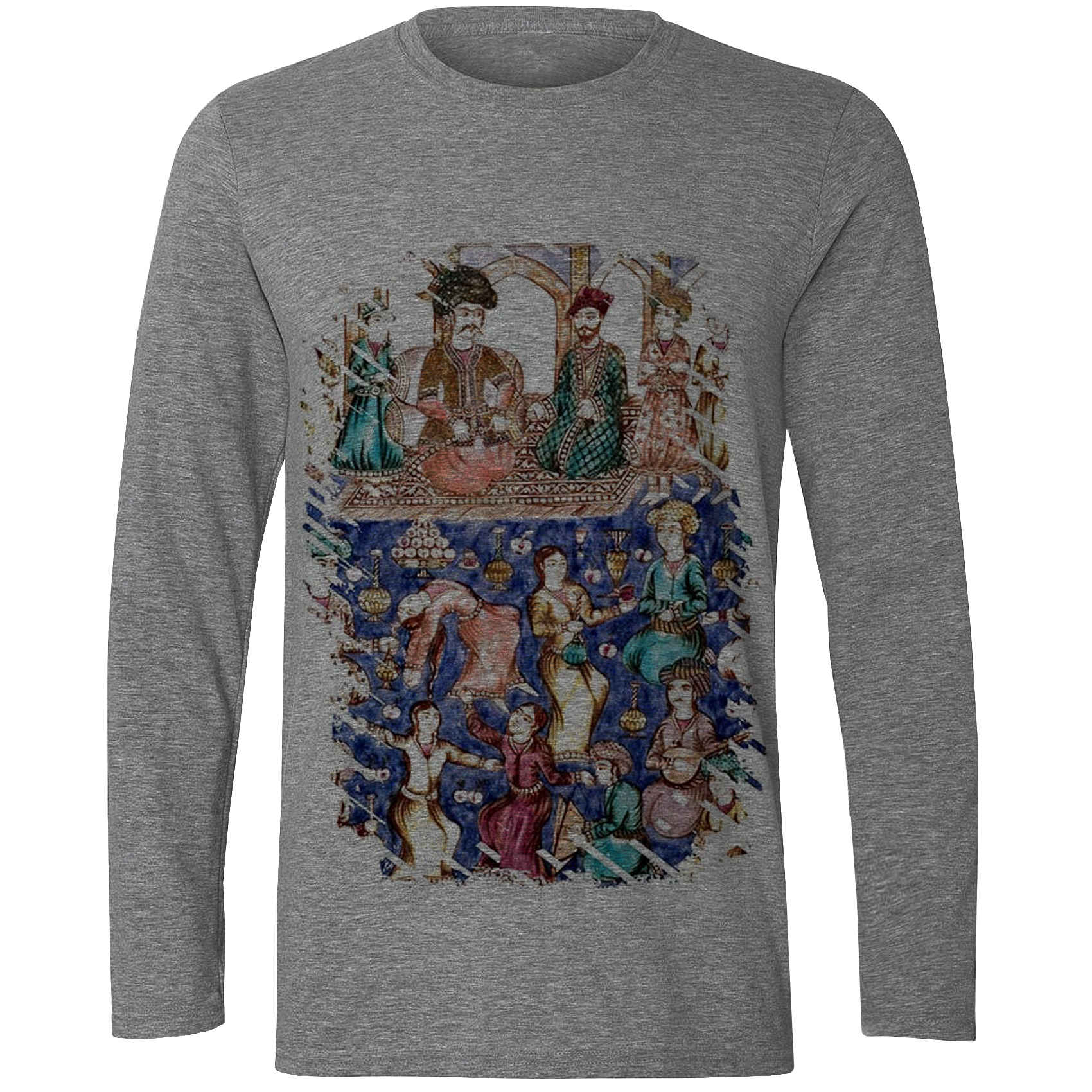 Long Sleeve Traditional Design T-Shirt for Men – Persian Heritage Style