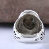 Persian Neyshabur Turquoise Silver Ring for Men Handcrafted