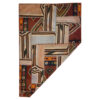 Persian Patchwork Kilim Rug Handwoven Geometric Brown