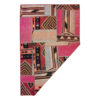 Persian Patchwork Kilim Rug Handwoven Geometric Pink