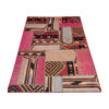 Persian Patchwork Kilim Rug Handwoven Geometric Pink