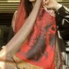 Persian Printed Shawl Double Sided for Women with Calligraphy Design