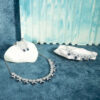 Persian Silver Jewelry Set with Ruby Gemstone for Women