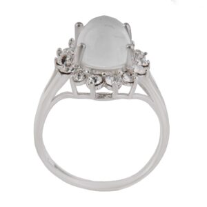Dur-e Najaf Silver Ring For Women Engagement Bliss