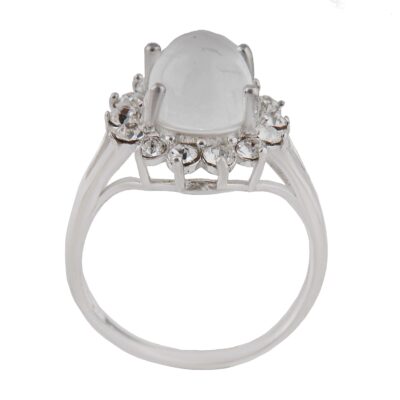 Dur-e Najaf Silver Gemstone Ring for Women – Elegant Cocktail and Engagement Ring